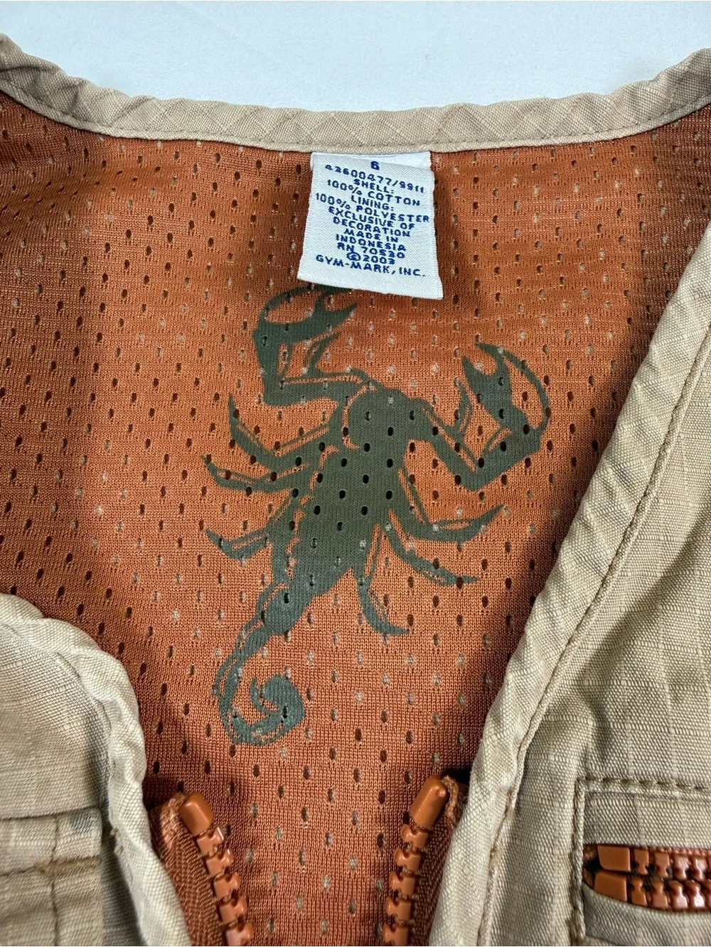 VINTAGE GYMBOREE Y2K Safari Utility Vest 6 Fishing Explorer Cargo Zip Outdoor 03